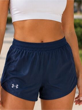 Under Armour Navy Running Shorts Size Small Lined Athletic Shorts